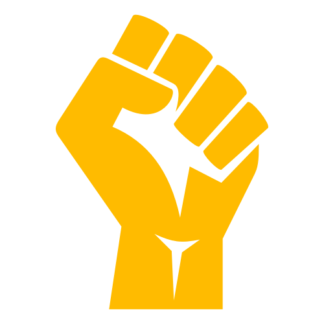 Raised Fist Decal (Yellow)